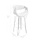 Armen Living Arya 30" Swivel Bar Stool in Gray Faux Leather and Walnut Wood LCAYBAWAGR30 - alternate 9